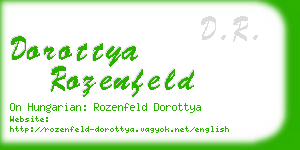 dorottya rozenfeld business card